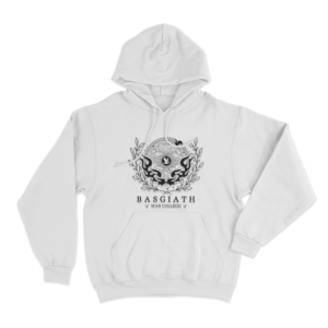 Basgiath War College Crest Unisex Hoodie White