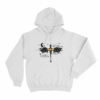 Celestial Dragon And Stars Unisex Hoodie White