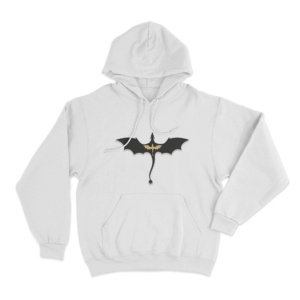 Dragon Silhouette Unisex Hoodie White