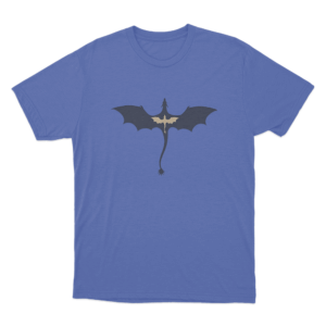 Dragon Silhouette Unisex T Shirt Blue