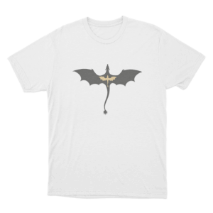 Dragon Silhouette Unisex T Shirt White