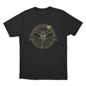 Golden Dragon Emblem Unisex T Shirt Black